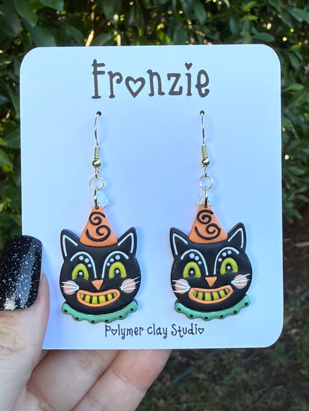 Vintage Cat Dangle Earring