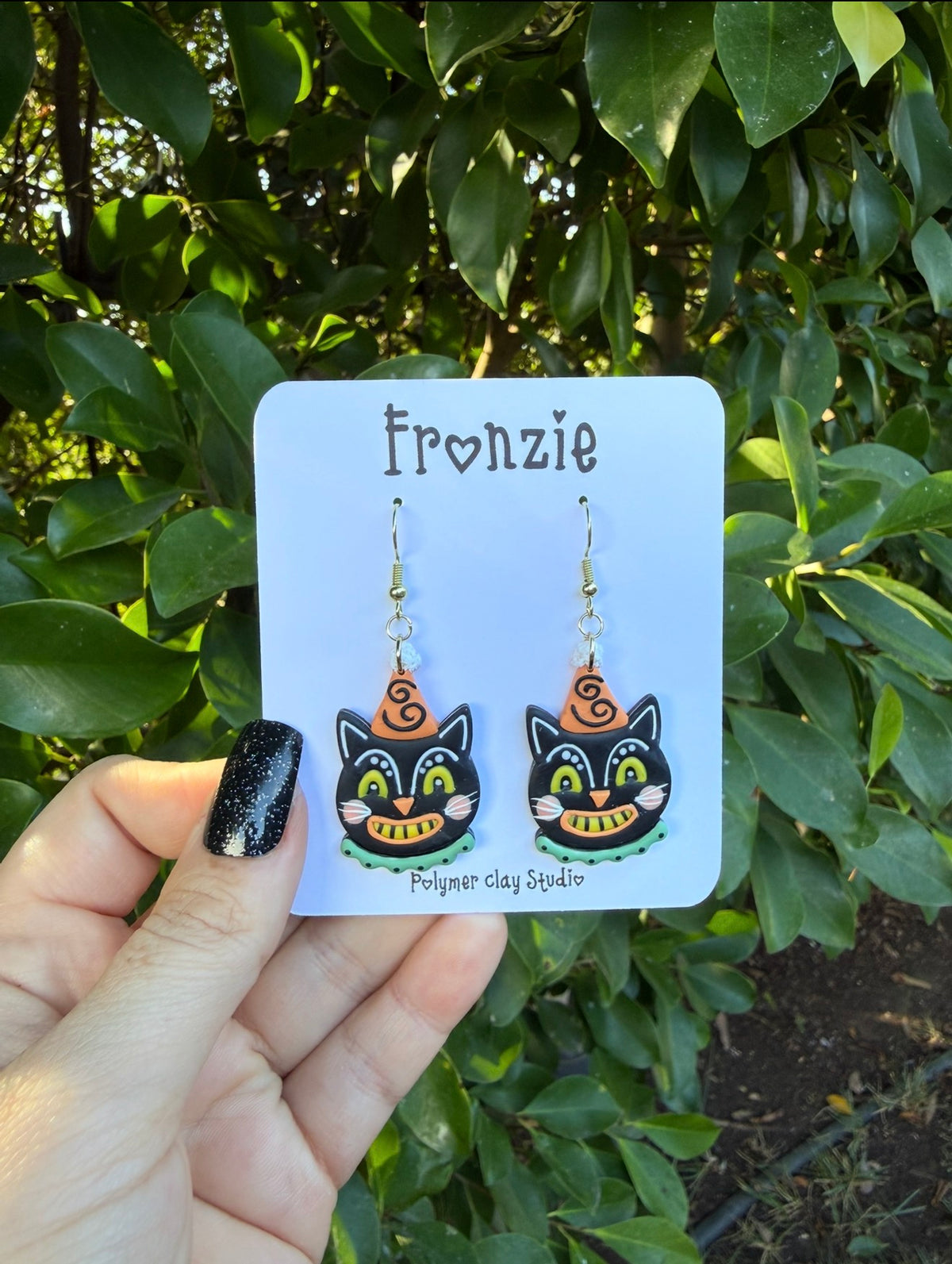 Vintage Cat Dangle Earring