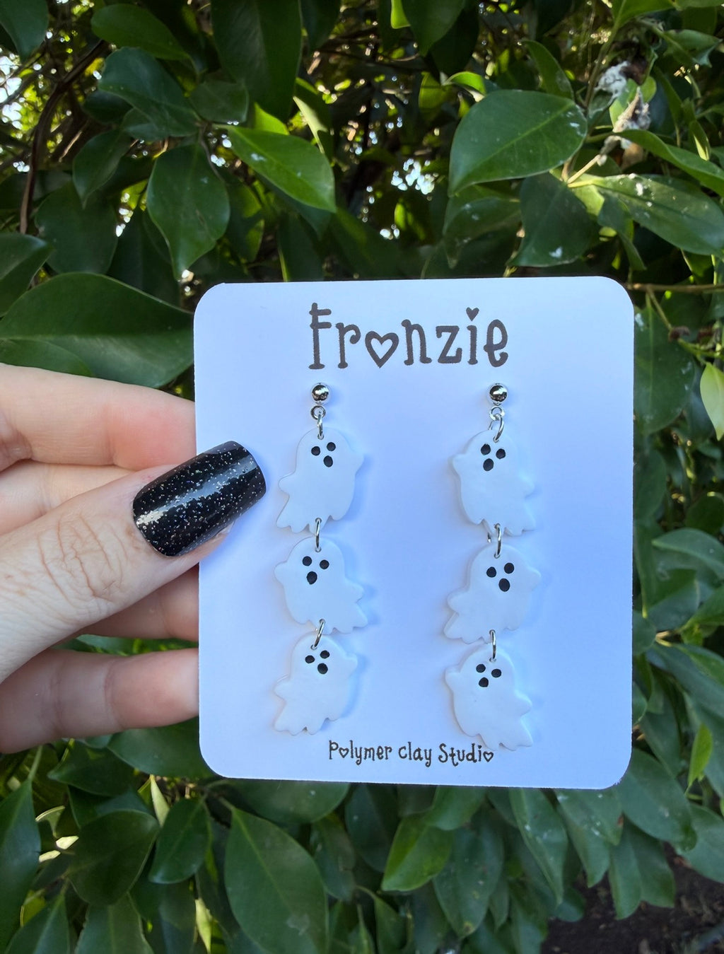Three Little Ghosts Dangle Earring