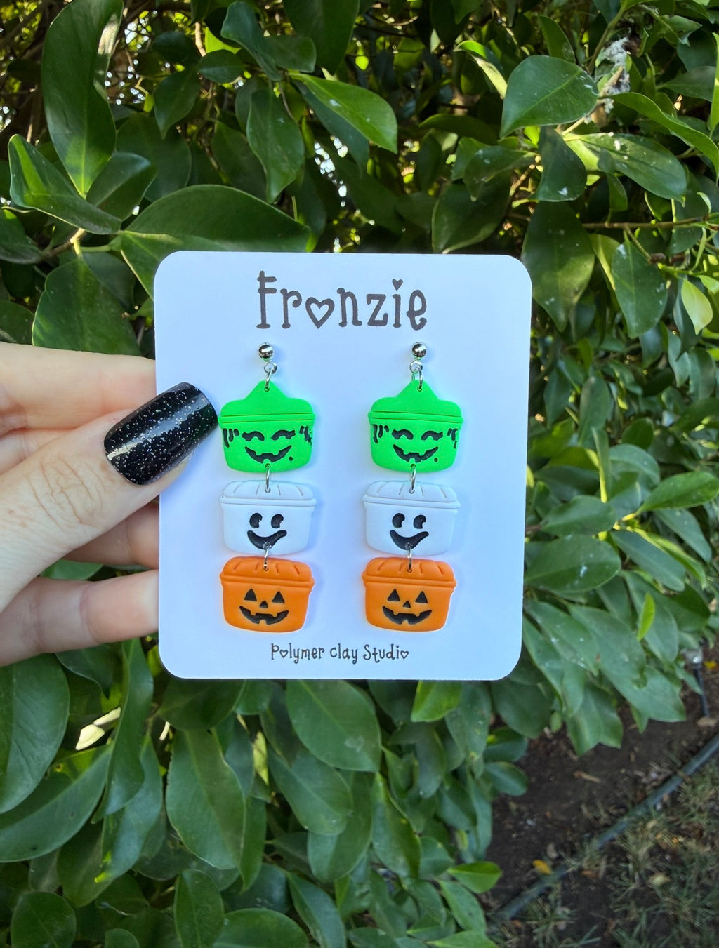 Iconic Halloween Buckets Dangle Earrings