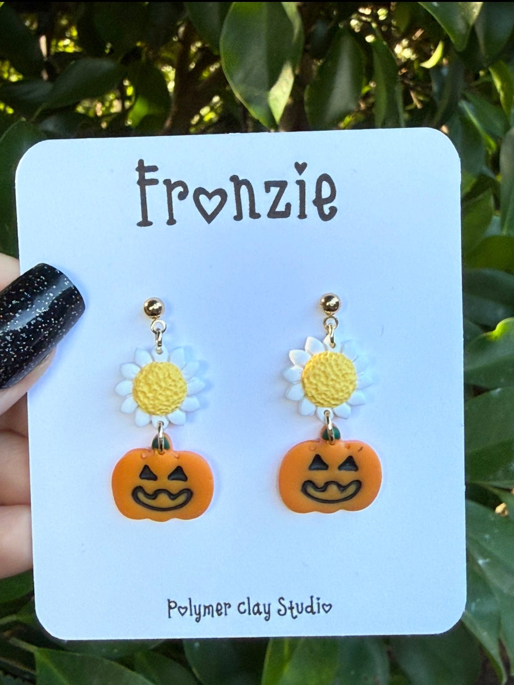 Jack O' Lantern Dangle Earrings