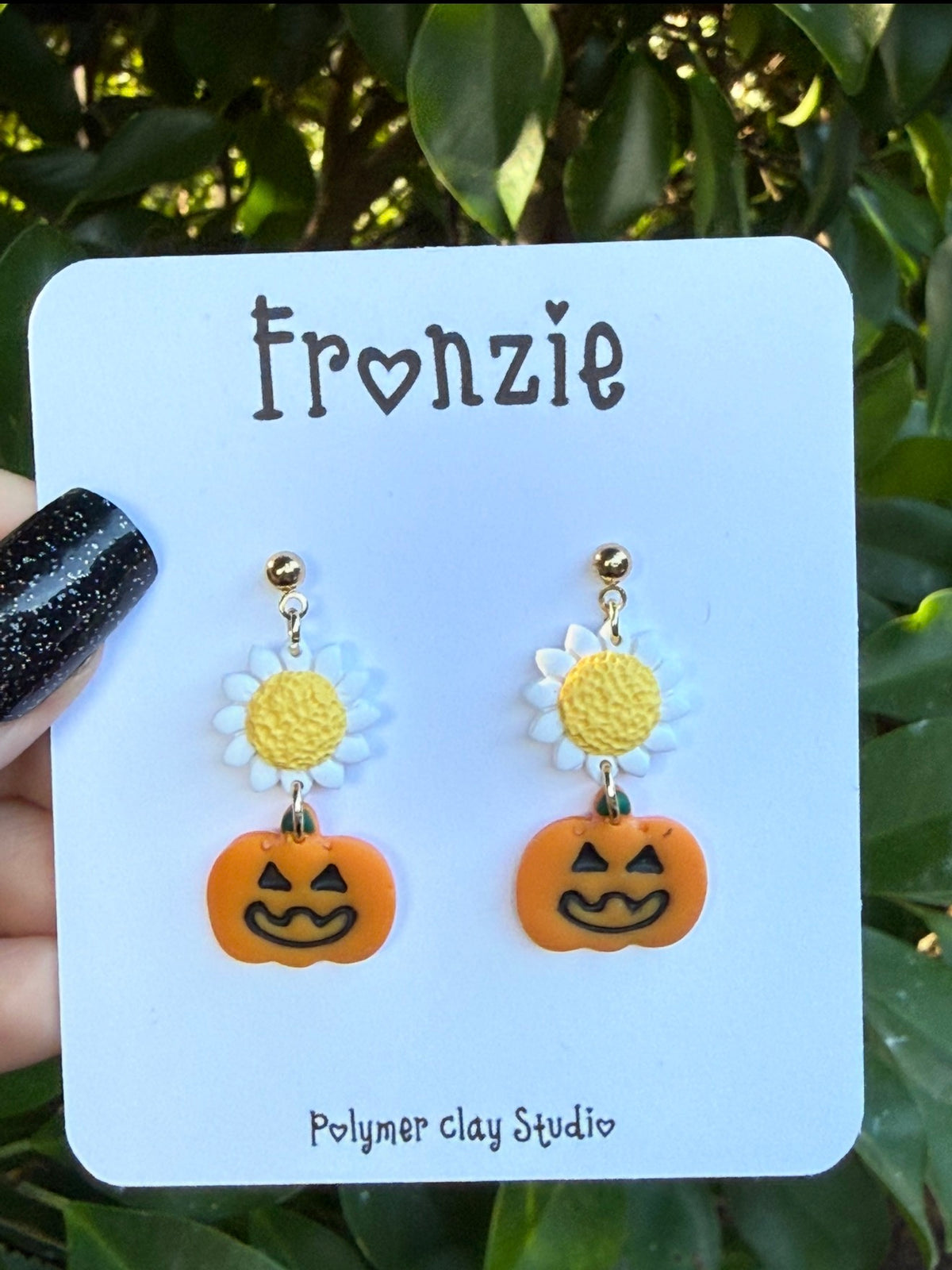 Jack O' Lantern Dangle Earrings