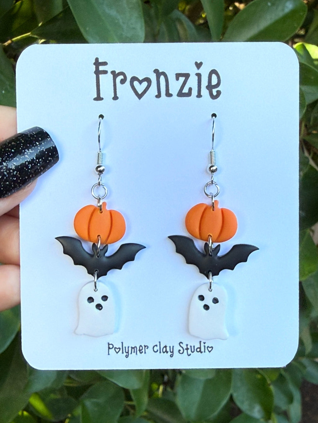 Pumpkins, Bats & Ghosts, OH MY! Dangle Earrings