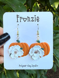 Floral Pumpkin Dangle Earrings