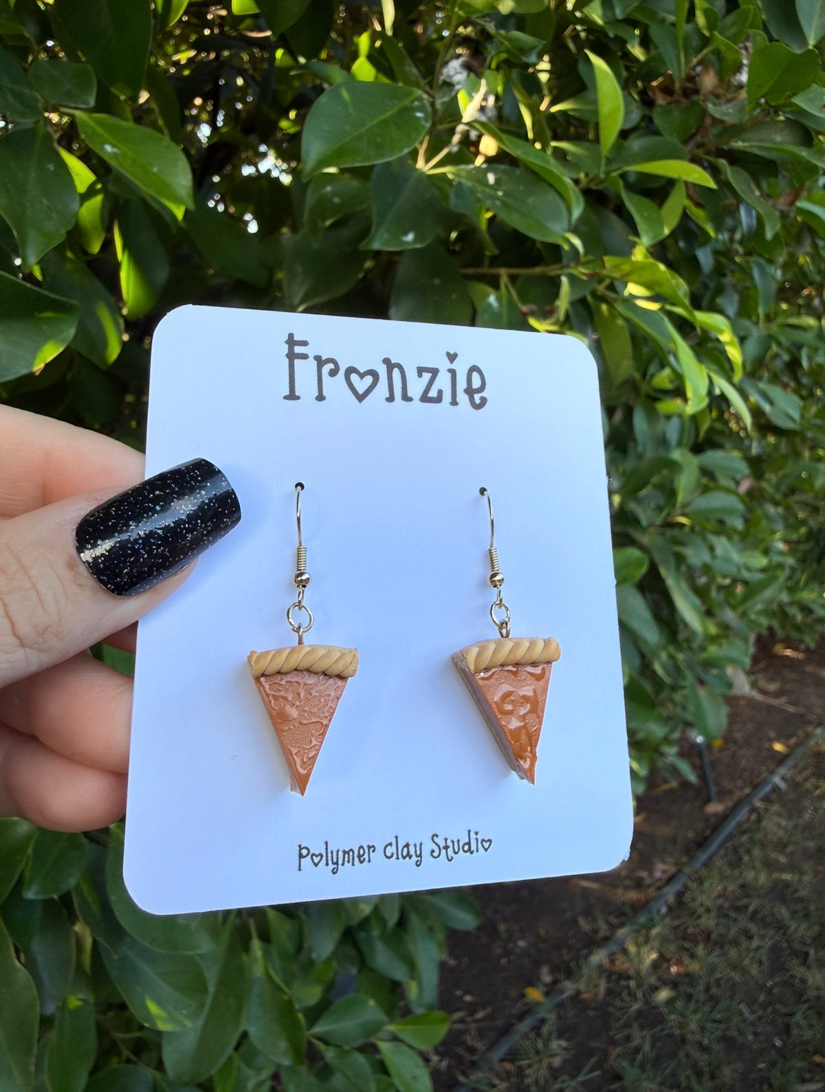 Pumpkin Pie Slice, Hold The Whip! Dangle Earring