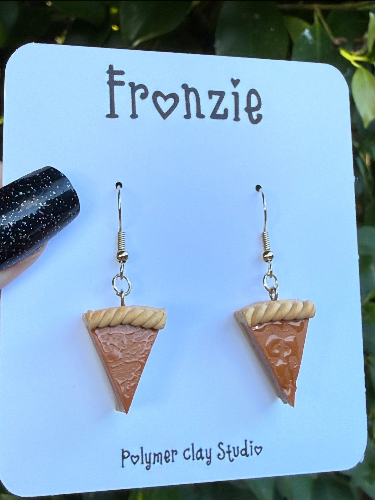 Pumpkin Pie Slice, Hold The Whip! Dangle Earring