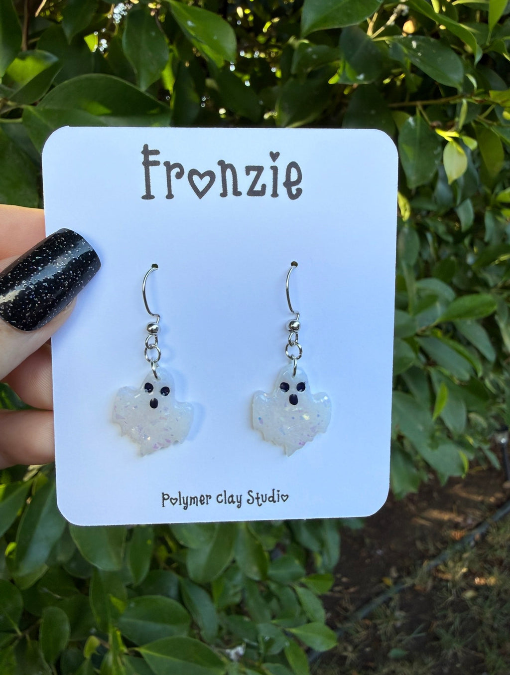 Iridescent Ghost Dangle Earrings